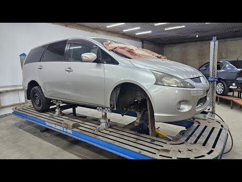 Видео: Mitsubishi Grandis, готовим подкапотку после стапеля