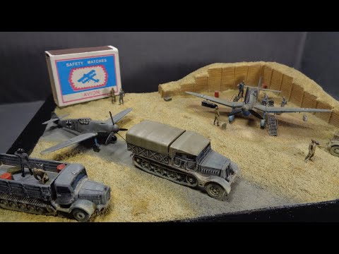 Видео: НЕМЕЦКИЙ АЭРОДРОМ. Диорама в масштабе 1/144 | GERMAN AERODROME. Diorama in 1/144 scale.