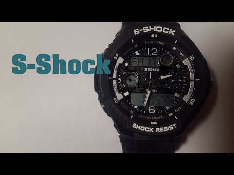 Видео: Часы Skmei S-Shock 0931 обзор, настройка, проверка на водонепроницаемость.