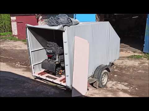 Видео: Лодочный прицеп МЗСА для перевозки снегохода
