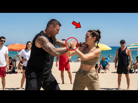 Видео: «Он попытался тронуть её на пляже… И мгновенно об этом пожалел!» 😱🔥