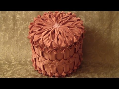 Видео: Круглая подушка буфы схема Квадрат урок1.#canadian #smocking