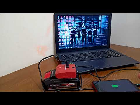 Видео: Доработка адаптера Einhell TE-CP 18 Li для подключения ноутбука.