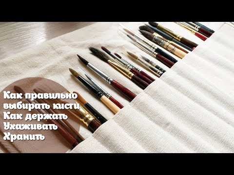 Видео: Как правильно выбирать кисти, держать,  ухаживать, хранить