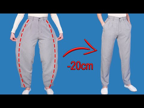 Видео: Отличный швейный трюк: как заузить брюки за 5 минут!