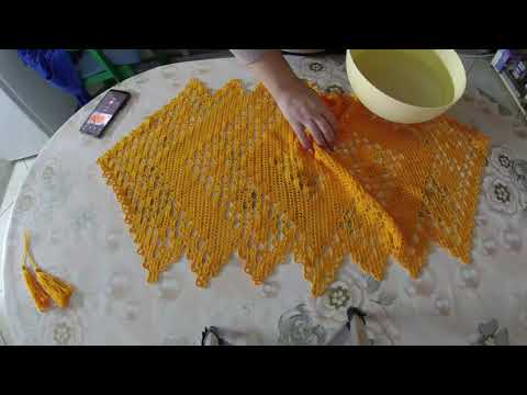 Видео: Как накрахмалить салфетку.