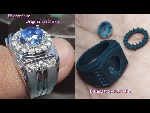Видео: литье ювелирных изделий по выплавляемым моделям || кольцо с синим сапфиром без духовки