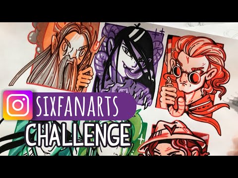 Видео: SIX FAN ARTS CHALLENGE | Шесть злодеев в моём стиле