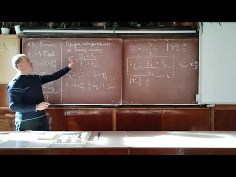 Видео: 7клас. Прямолінійний нерівномірний рух. Середня швидкість нерівномірного руху.