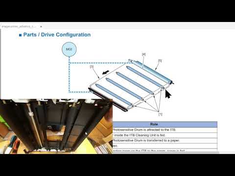 Видео: Узел переноса детально (лента переноса) цветного принтера (мфу)