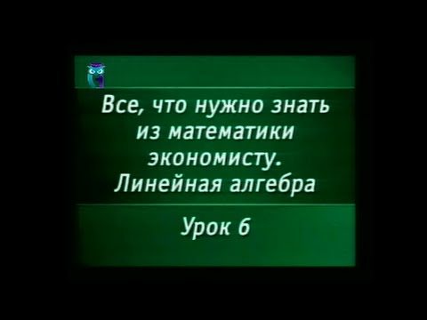 Видео: Математика. Урок 1.6. Линейная алгебра. Определители квадратных матриц. Метод Крамера решения СЛАУ
