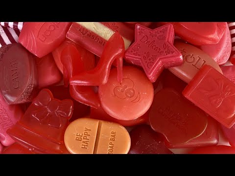 Видео: Red Soap Collection. ASMR Unpacking SOAP. Распаковка красного мыла.