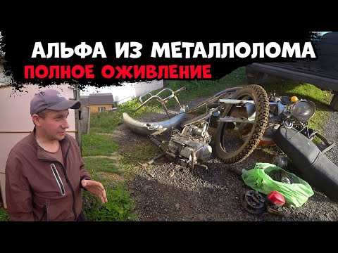 Видео: Мопед альфа из металлолома полное оживление