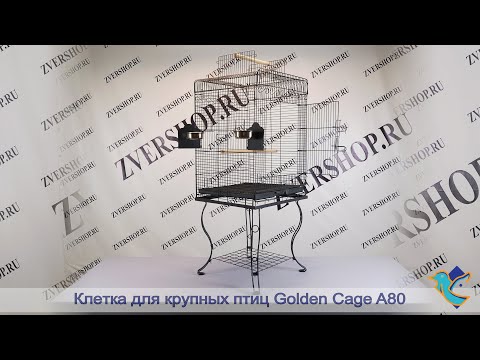 Видео: Клетка Golden cage для крупных птиц А80