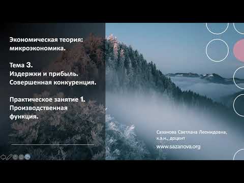 Видео: Производственная функция  Задачи с решениями и без.
