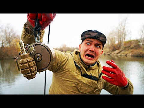 Видео: Это самая опасная жуткая находка за все время магнитной рыбалки