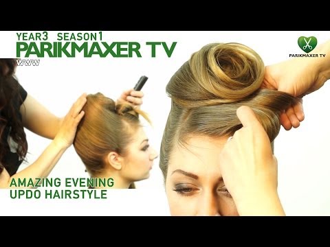 Видео: Элегантна вечерняя прическа Amazing evening updo parikmaxer tv парикмахер тв