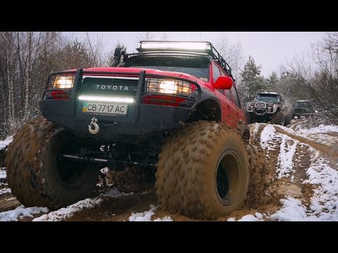 Видео: Offroad. BIGFOOTЫ на ТАНКОВОЙ ДОРОГЕ!