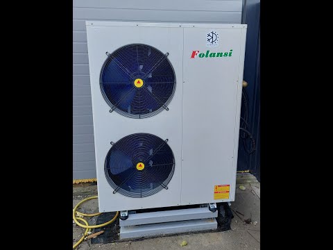 Видео: Установка теплового насоса Folansi FA-08 27 кВт (отопление и охлаждение помещения кафе)
