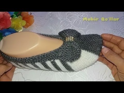 Видео: 36-37 размер. Спицада пинетка тýķиш/ Вязание пинетки/ Spisada pinetka to‘qish