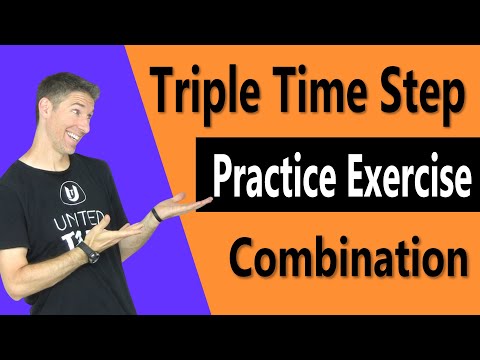 Видео: Комбинация упражнений на практику тройного шага — урок степа среднего уровня