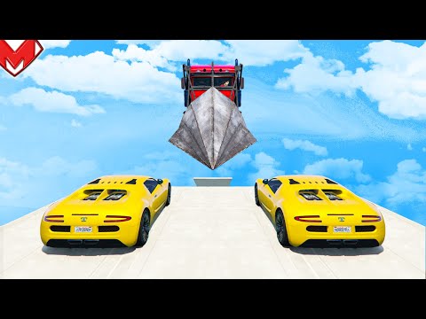 Видео: ПОПРОБУЙ ПРИЕХАТЬ ПЕРВЫМ НА НОВОЙ СТЕНКЕ НА СТЕНКЕ с ТРАМПЛИНАМИ в GTA 5 ONLINE (ГОНКИ ГТА 5)