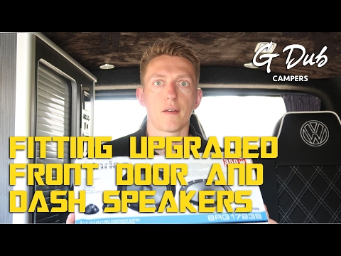 Видео: Установка улучшенных динамиков в переднюю дверь и панель приборов — самодельный кемпер VW T5