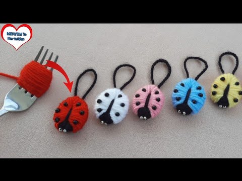 Видео: 🐞🐞Самая красивая с вилкой »БРЕЛОК« Божья коровка »‼ ️