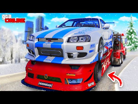 Видео: УГНАЛ КУЧУ ТУРБО МАШИН И НИССАН ИЗ ФОРСАЖА В GTA 5! БИТВА ЭВАКУАТОРОВ В ГТА 5 ОНЛАЙН