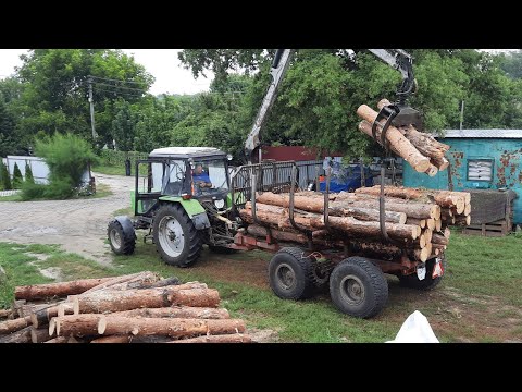 Видео: //МТЗ 82,1 Лісовоз 8×8 Доставка і розгрузка дров//Робота в реальному часі//Баришівський лісництво//