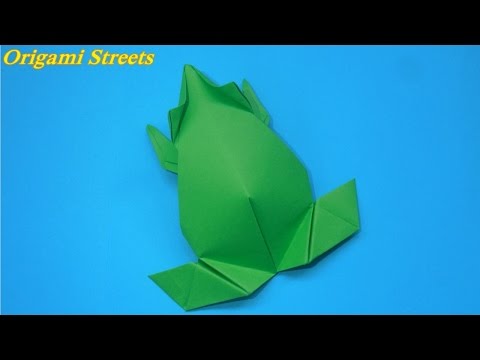Видео: Оригами лягушка из бумаги.