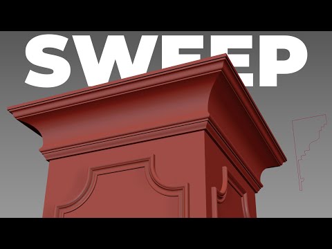 Видео: Модификатор Sweep | Создание карниза, молдинга, плинтуса в 3Ds Max.