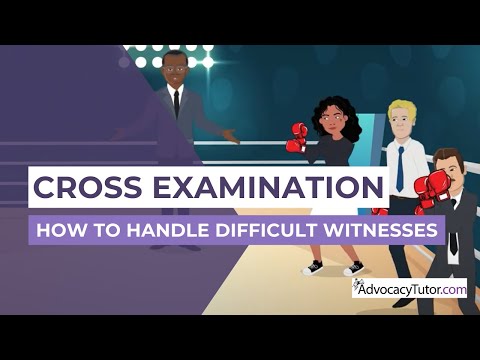 Видео: Перекрёстный допрос: как обращаться с трудными свидетелями — Получите информацию от мешающих свид...