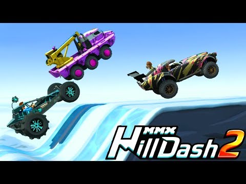 Видео: Чего новенького в MMX HILL DASH 2 Необычные машины монстры прохождение игры