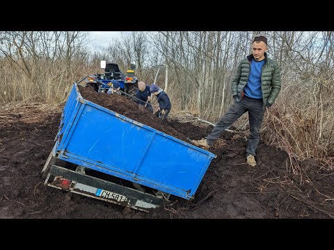 Видео: прицеп пішов з бортами в торф дтз5404+DF 244+дтз5404к