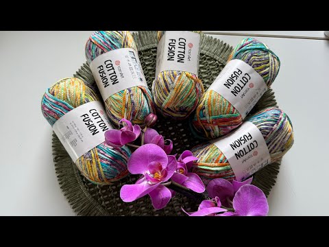 Видео: Лето не отпускает!🌈☀️ Обзор пряжи YarnArt Cotton Fusion