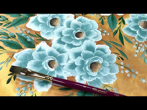 Видео: Пошагово объясняю, как нарисовать эту красоту / Техника акриловыми красками