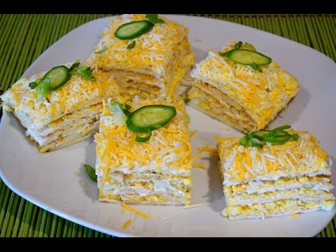 Видео: Закусочный тортик из мацы_Matso cake-appetizer