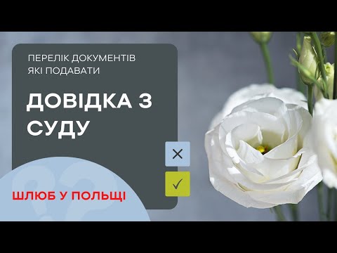 Видео: Одруження у Польщі з полякем / полькою. Довідка з Суду. Мій досвід / Крок 2