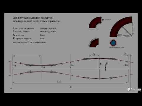 Видео: раскрой отвода