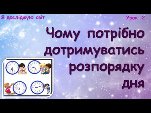 Видео: Розпорядок дня. Чому треба дотримуватись розпорядку дня