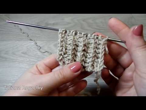 Видео: Двухсторонний ажурный узор." Вертикальные дорожки" вязание спицами.