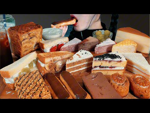 Видео: SUB)ASMR MUKBANG Блинный торт и десерт Мукбанг #mukbang#mukbang#asmr#koreanmukbang#chyum