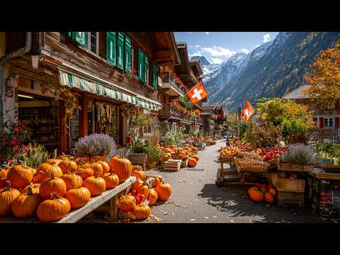 Видео: Осенний тыквенный рынок в Швейцарии 🇨🇭 | Пешеходная экскурсия по жизни швейцарской деревни