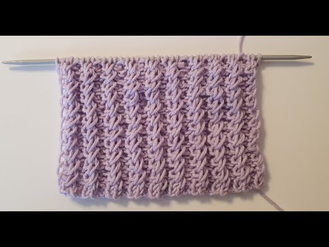 Видео: Двухсторонняя резинка с перемещенными петлями/ Уроки вязания/ Мастер-класс