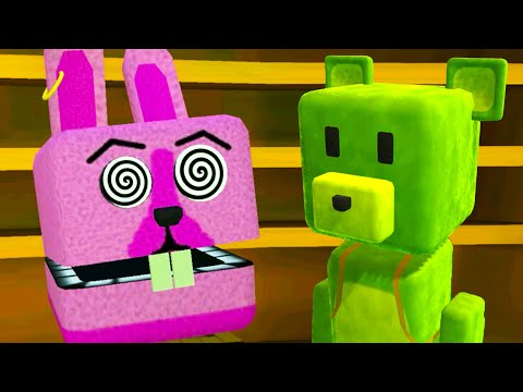 Видео: Мишка Кид и Розовый Кролик Super Bear Adventure #12 Стикеры и Миссии Супер Беар Адвенчер - пурумчата