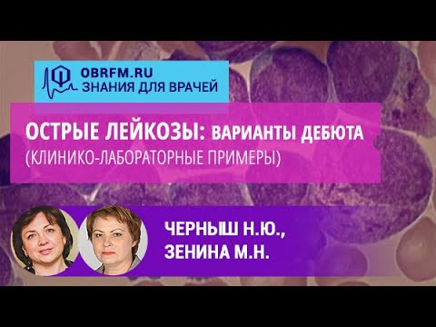 Видео: Черныш Н.Ю., Зенина М.Н.: Острые лейкозы: варианты дебюта (клинико-лабораторные примеры)