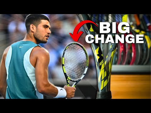Видео: Почему Алькарас ИЗМЕНИЛ конфигурацию ракетки в 2025 году