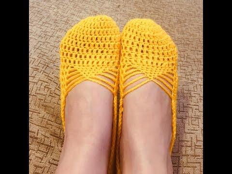 Видео: Вязание крючком. Вязанные следки. (Crochet. Knitted socks)