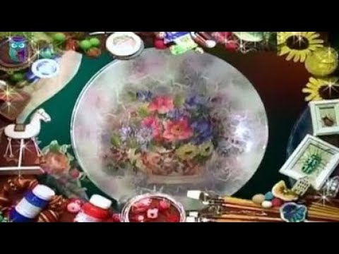 Видео: Дымчатый декупаж. В технике "дымка" декорируем тарелку и часы. Мастер класс. Наташа Фохтина